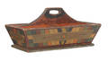 Vibrant New England painted utensil box ca 1820