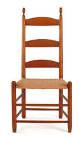 New England Shaker ladderback side chair mid 19th c