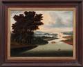 Thomas Chambers New YorkEngland 18081869 Expansive Landscape Probably a Hudson River Valley View