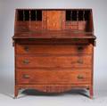 Inlaid Walnut Slantlid Desk