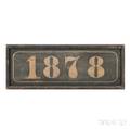 Blackpainted and Gilt 1878 Sign