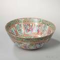 Rose Mandarin Export Porcelain Punch Bowl