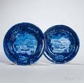 Two Staffordshire Historical Blue Transferdecorated Plates