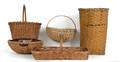 Five splint oak baskets
