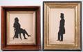 August Edouart FrenchAmerican 17891861 Two Silhouettes of Gentlemen