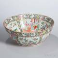 Rose Medallion Export Porcelain Punch Bowl