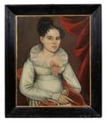 Ammi Phillips ConnecticutNew York 17881865 Portrait of a Young Woman