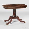 Carved Mahogany and Mahogany Veneer Card Table