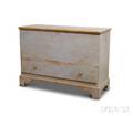 Bluepainted Pine Onedrawer Blanket Chest