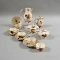 Thirteenpiece Ludwigsburg Porcelain Partial Tea Set