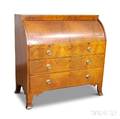 Federal Inlaid Mahogany Cylindertop Desk