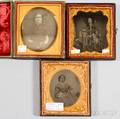 Three Early Cased Sixthplate Photographs of Women