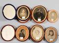 Three Cased Oval Daguerreotypes Two Ambrotypes and a Tintype
