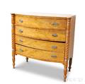 Federal Mahogany Bowfront Chest of Drawers