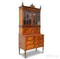 Federalstyle Inlaid Mahogany DeskBookcase