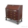 Chippendale Mahogany Serpentine Slantlid Desk