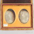 Velvetcased Stereo Daguerreotype of a Woman