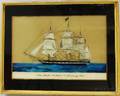 Framed Jane Schultz Reversepainted Portrait of the Ship Terrible