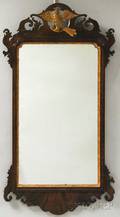 Chippendale Carved Mahogany Scrollframe Mirror