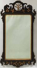 Chippendale Carved Mahogany and Parcelgilt Scrollframe Mirror