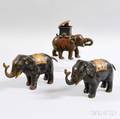 Three Elephant Mechanical Banks