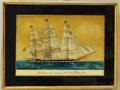 Framed Jane Schultz Reversepainted Portrait of the Ship Hannah
