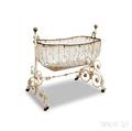 Victorian Whitepainted Cast Iron Cradle
