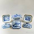 Two Canton Porcelain Covered Vegetable Dishes and a Tureen