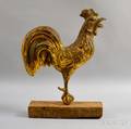 Gilt Molded Copper Rooster Weathervane