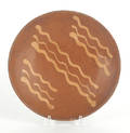 Pennsylvania redware pie plate 19th c