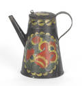Pennsylvania tole decorated tin coffee pot 19th c