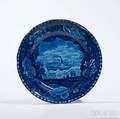 Staffordshire Historical Blue Transferdecorated Union Line Plate