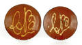 Two New England slip decorated redware plates 19th c