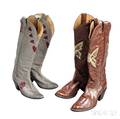 Two Pairs of Womens Leather Cowboy Boots