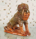 Pennsylvania redware dog 19th c