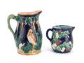 Two majolica pitchers