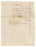 Hancock John 17371793 Autograph Letter Signed no place early January 1776