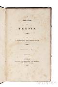 Lukin Robert fl circa 1820 A Treatise on Tennis By a Member of the Tennis Club