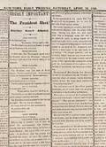 Lincoln Abraham 18091865 Assassination Issues of the New York Daily Tribune January 1865April 1866