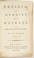 Burney Fanny 17521840 Cecilia or Memoirs of an Heiress