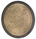English silk and chenille on silk map of England and Wales dated 1793