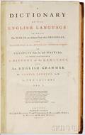 Johnson Samuel 17091784 A Dictionary of the English Language