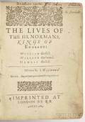 Hayward John Sir 15641627 The Lives of the III Normans Kings of England William the first William the second Henrie the first