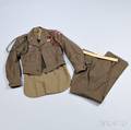 Eisenhower Jacket Trousers Shirt and Other Items Related to Corporal Robert Bossert 82nd Airborne Division