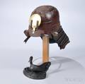 Redlacquered Kabuto or Samurai Helmet