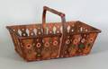 Painted carrying basket dated