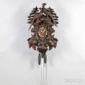 Large Cuckoo and Quail Wall Clock