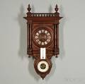 French Black Foreststyle Wall Clock and Barometer