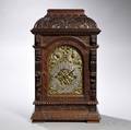 Carved Mahogany Quarterchiming Bracket Clock