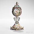 Viennese Silver and Enamel Table Clock